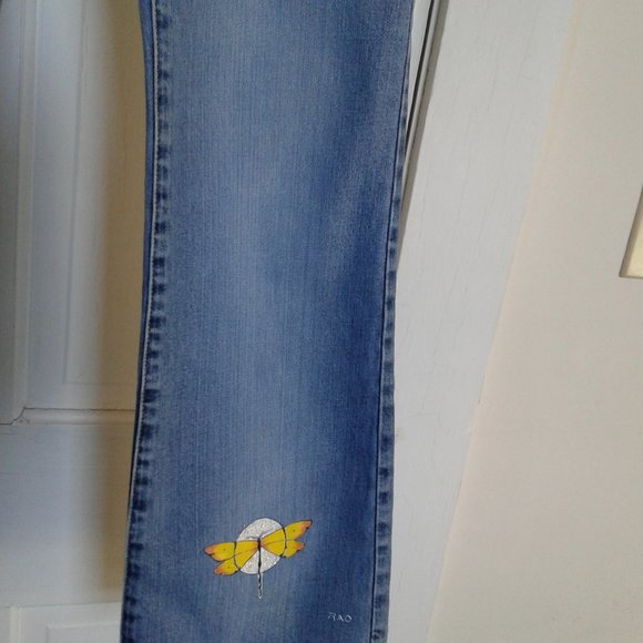 Womens Hand Painted  size 5/6 EXSPRESSJEANS - Picture 3 of 15